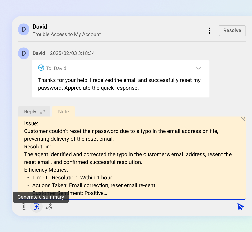 Automate Summary Generation 